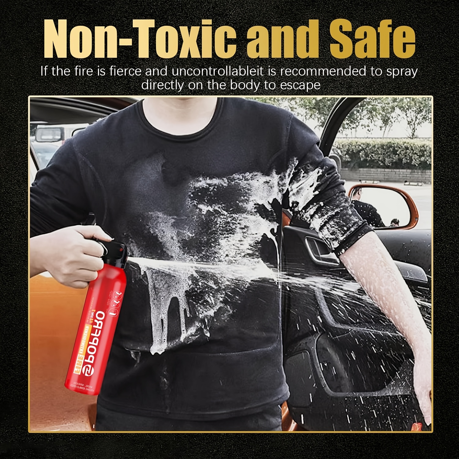 Portable Fire Extinguisher | Home, Garage, Kitchen, Four-in-One Fire Extinguisher | for Electrical, Textile And Oil Fires | Non-toxic, Easy to Clean | Wall-mounted 7 Portable Fire Extinguisher | Home, Garage, Kitchen, Four-in-One Fire Extinguisher | for Electrical, Textile And Oil Fires | Non-toxic, Easy to Clean | Wall-mounted - Image 7