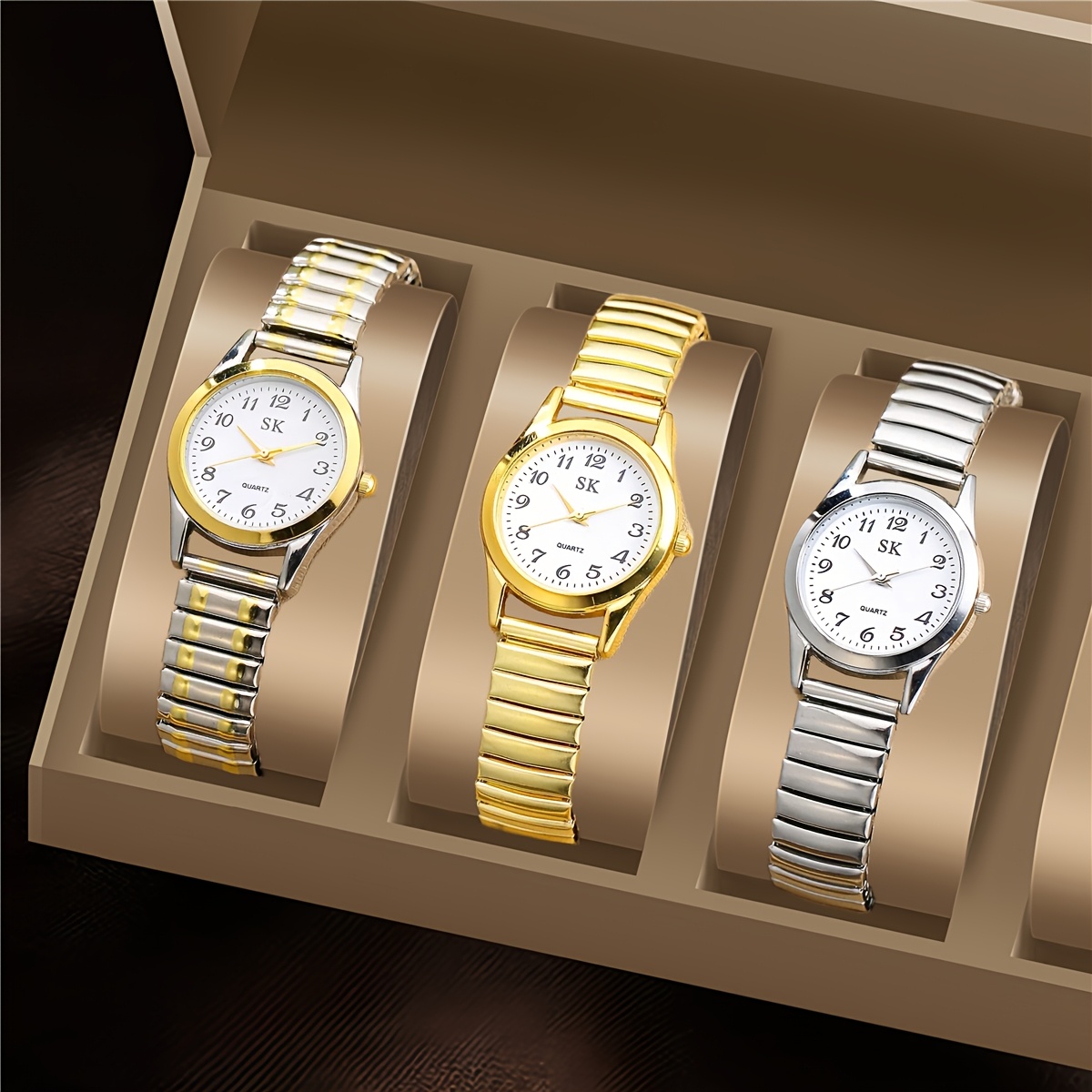 This Simple Round Digital Dial Ladies' Wristwatch Is A Versatile Piece With An Elastic Strap. Suitable For Daily Commuting, As A Gift For Elders, And Is An For Birthday Presents