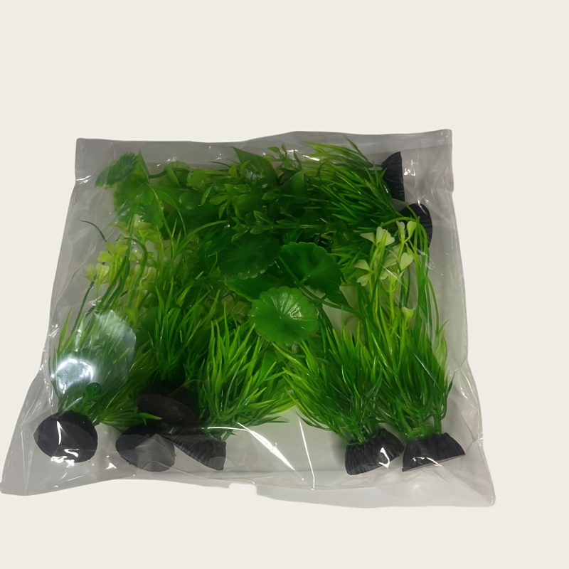 Image of Aquarium Scenery Ornaments, Simulated Aquatic Plants, Easter Lazy Landscape Aquarium Decoration Aquatic Plants 10pcs
