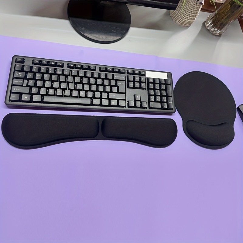 

Ergonomic Keyboard And Mouse Wrist Rest Pad Set - Foldable Office & Gaming Support Cushion For Computer Desk - Comfort Foam Wrist Pillow For Typing And Mouse Use