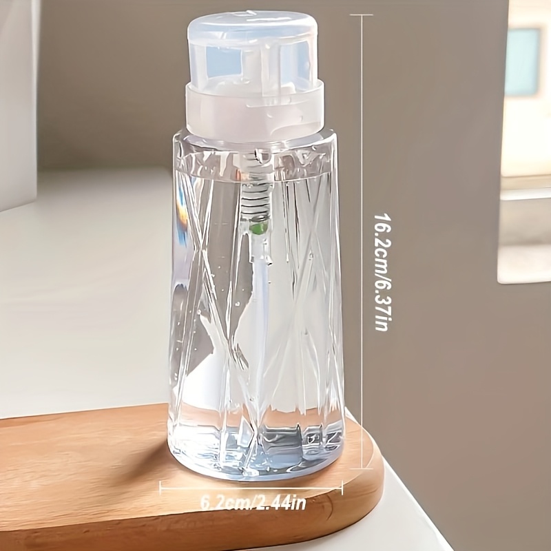 E-shop Transparente Druckpumpen-Spritzflasche mit Auslaufsicherem Reisegröße-Design, Integrierter Pipette & Geripptem Griff - Robuster
