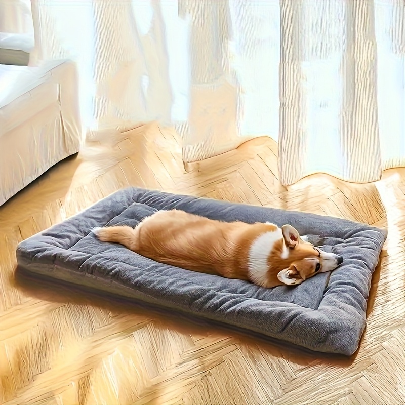 Extra Large Plush Dog Bed Sofa | Ultra Soft, 8-Panel, Extra Large Plush Dog Bed Sofa | Ultra Soft, Thick Polyester Pet Cushion with Non-Slip Bottom | Comfortable Rectangular Sofa Bed for Small to Large Dogs and Cats