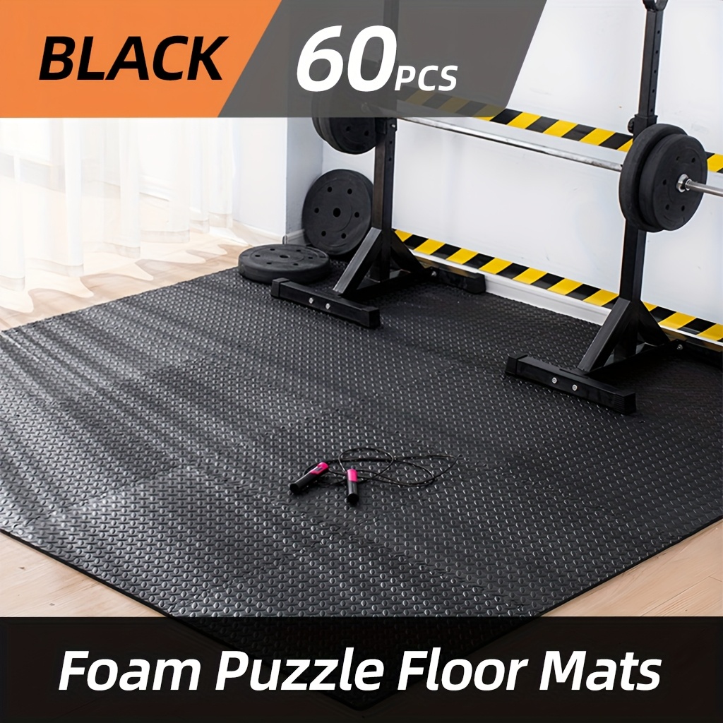 TEMU 60pcs/40pcs/20pcs High Density Eva Foam Exercise Mats, Interlocking Floor Mats, Non-slip Durable And Comfortable, Great For Home Gym, Fitness