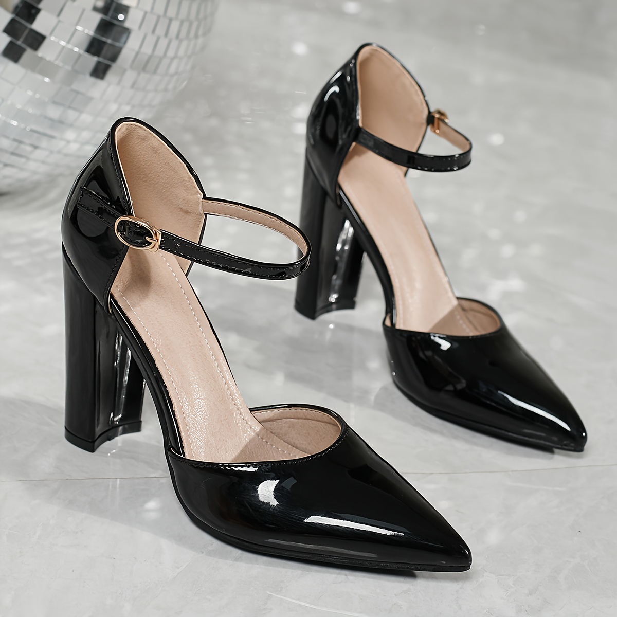 tacones altos elegantes punta afilada mujer zapatos vestir Temu