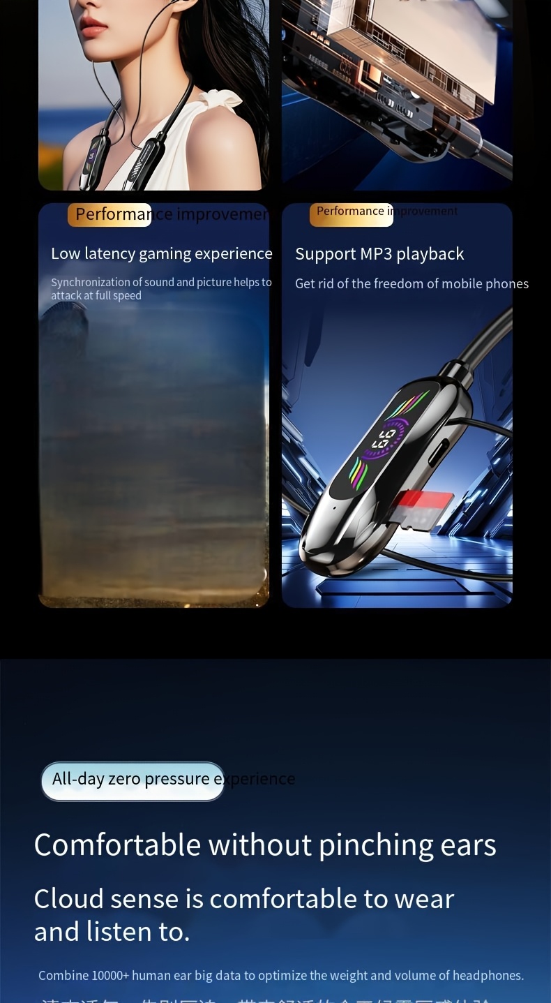 سماعات رأس لاسلكية جديدة مع شاشة lcd لعرض الطاقة، دعم k-turn، ستيريو hifi، بطاقة sd قابلة للتوصيل، عمر بطارية طويل، استماع للموسيقى، إجراء المكالمات الهاتفية، ركوب الدراجات، القيادة، الرياضة، ألعاب الجري، هدايا العطلات، لكلا الجنسين تفاصيل المنتج 2