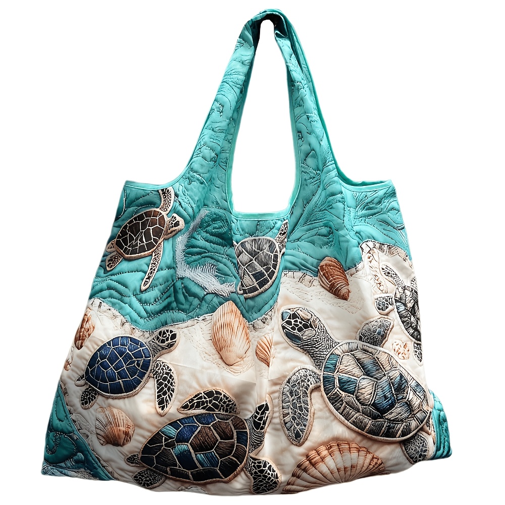 Large Capacity Portable Shopping Bag, Lightweight Foldable Shopping Bag, Single Shoulder Tote Bag, Large Tote Bag