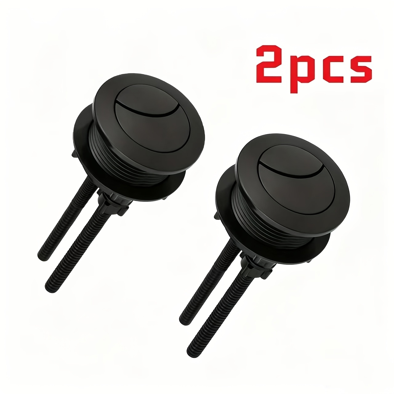 TEMU 2pcs, Universal Type Toilet Double Press Flush Switch For Household Toilet, Bathroom Repair And Rental For House Remodeling Universal Additions,