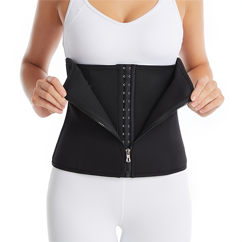 

Neoprene Tummy Control Waist Cincher With Zipper Closure, 3-row Adjustable Hook-and-eye Closure, Breathable Knit Fabric, Posture Improvement, Medium Support, 70% Neoprene 15% Polyester 15% Nylon