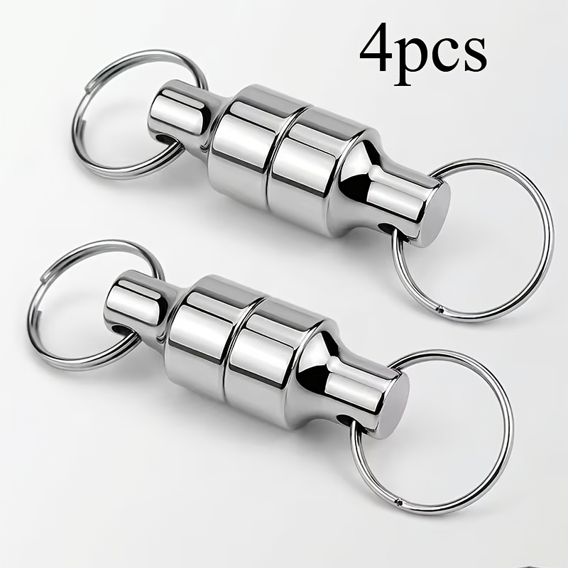 TEMU 4 pz Fibbie Magnetiche in Metallo Portata 11.02 Lbs Portachiavi Multifunzionale e Gancio Ferramenta di Grado Industriale per Attrezzi da Esterno