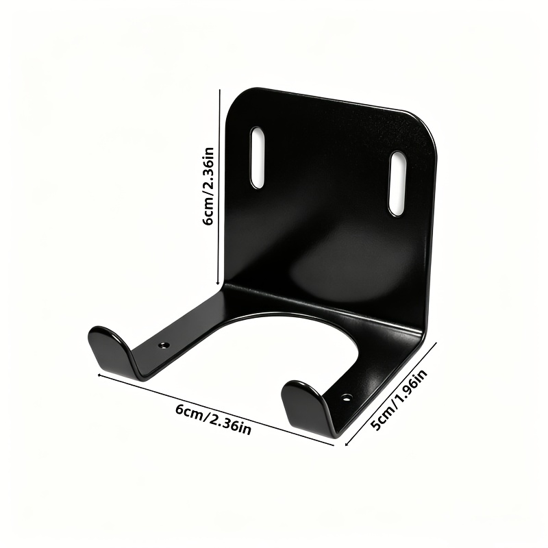 TEMU 1/2/3pcs Modern Black Heavy-duty Wall-mounted Bracket, Upgraded Anti-corrosion And Rust-proof Tool Rack, Large-size Wall-mounted Garage Storage