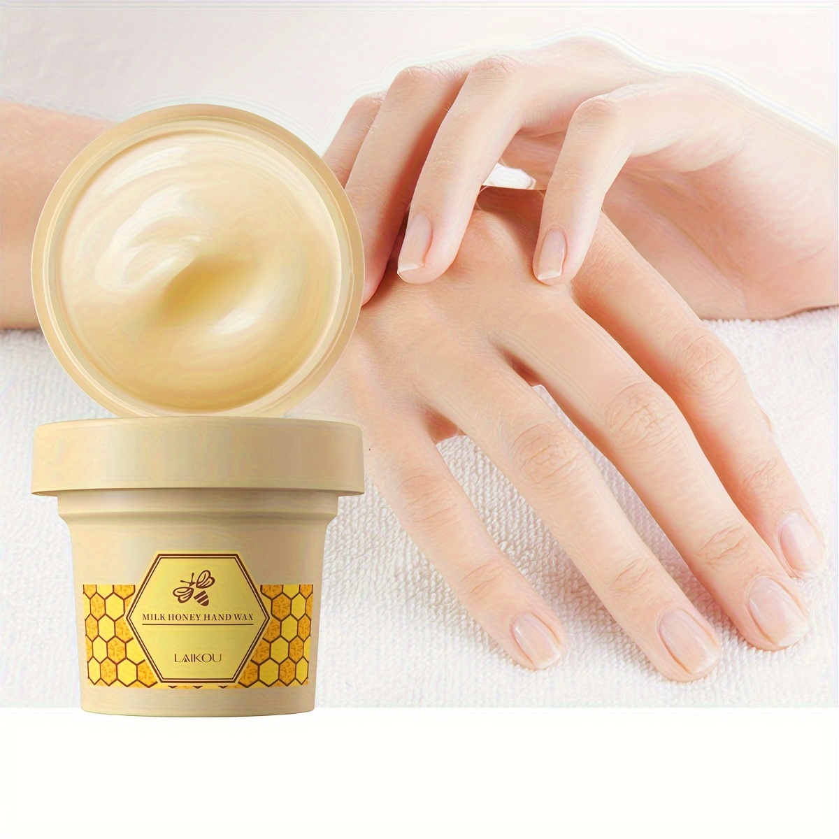 

1/2pcs Milk Honey Hand Wax, Peeling Hand Mask, Nourishing And Revitalize Your Hands, Hand Care Products
