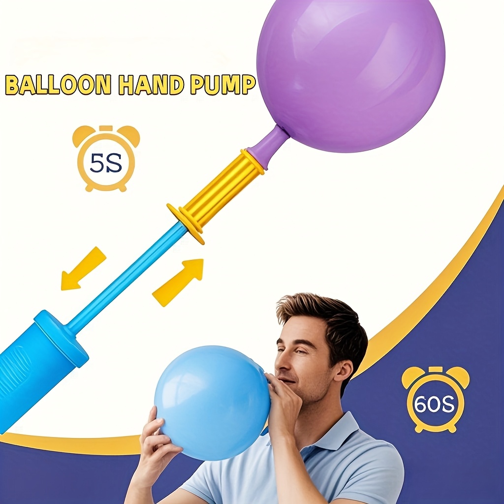 1pc Hand Pump Air Inflator, Portable Manual Plastic Balloon Pump, Easy To Use For Party Decoration