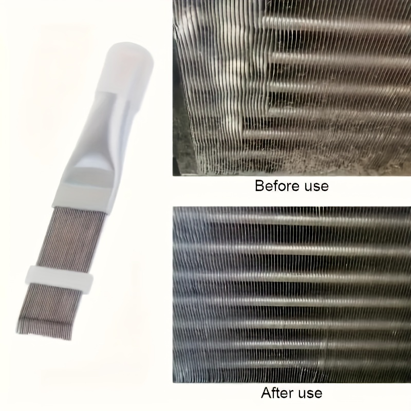 

1pc Stainless Steel Air Conditioner Fin Cleaning Comb - Efficient Blade Straightener & Washing Tool For Home Use Stainless Steel Cleaner Ceiling Fan Blade Cleaner