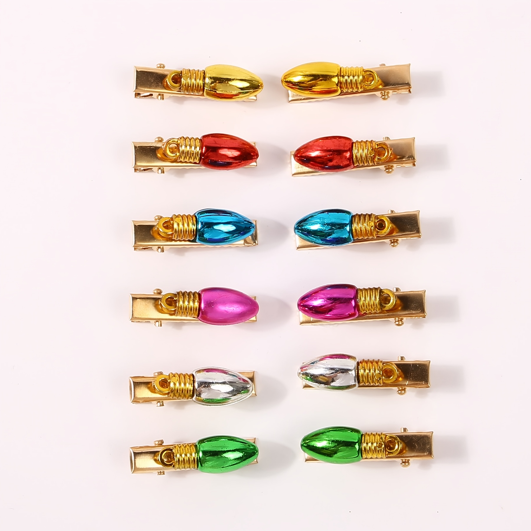 TEMU 12pcs Pinces à Cheveux de Noël Dessin Animé Petites Pinces Pinces à Cheveux Latérales Pince à Cheveux de Fête de Noël Accessoires pour Cheveux