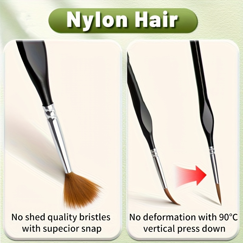 Ultra Fine Nylon Fine Bristle Paint Brush Set