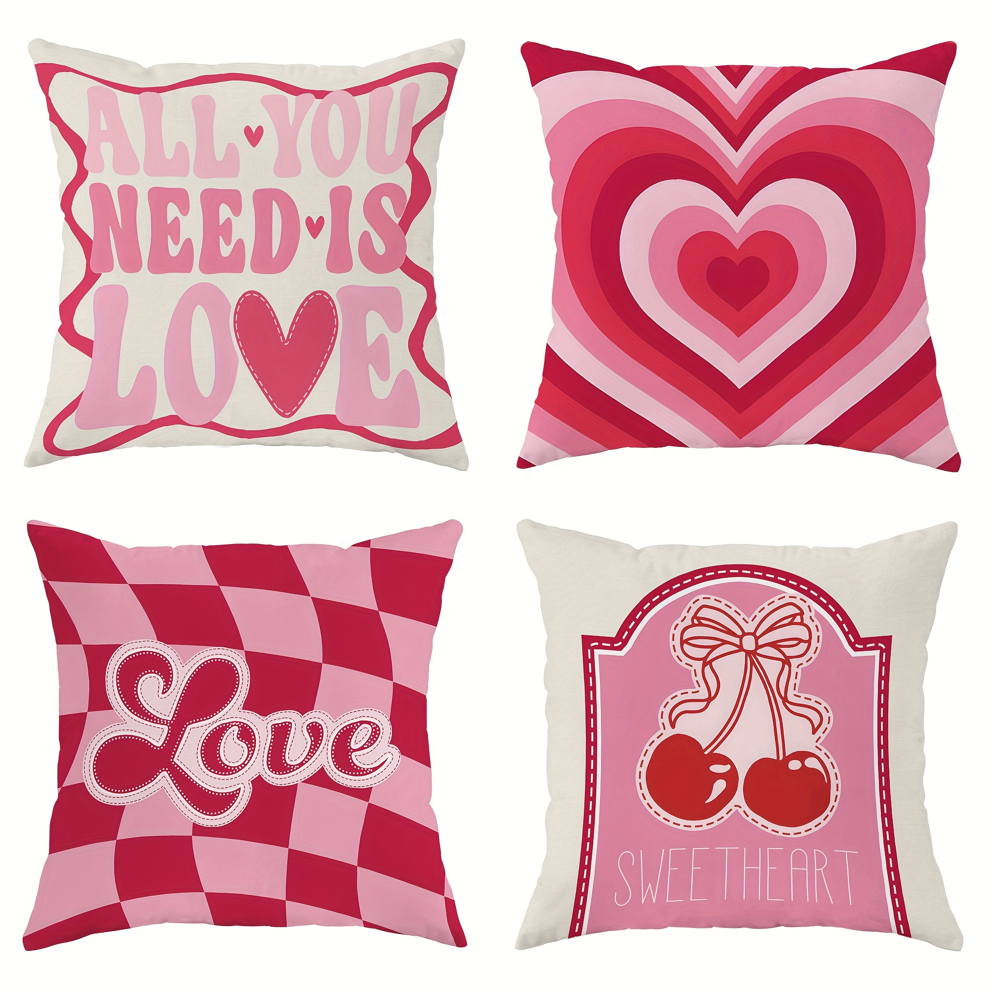 conjunto fundas cojines día san valentín fundas Temu Argentina