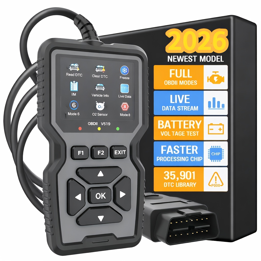 Scanner de Diagnostic OBD2 Avancé pour Voitures, 10 Langues, Compatible avec la Plupart des Véhicules Fabriqués après 1996