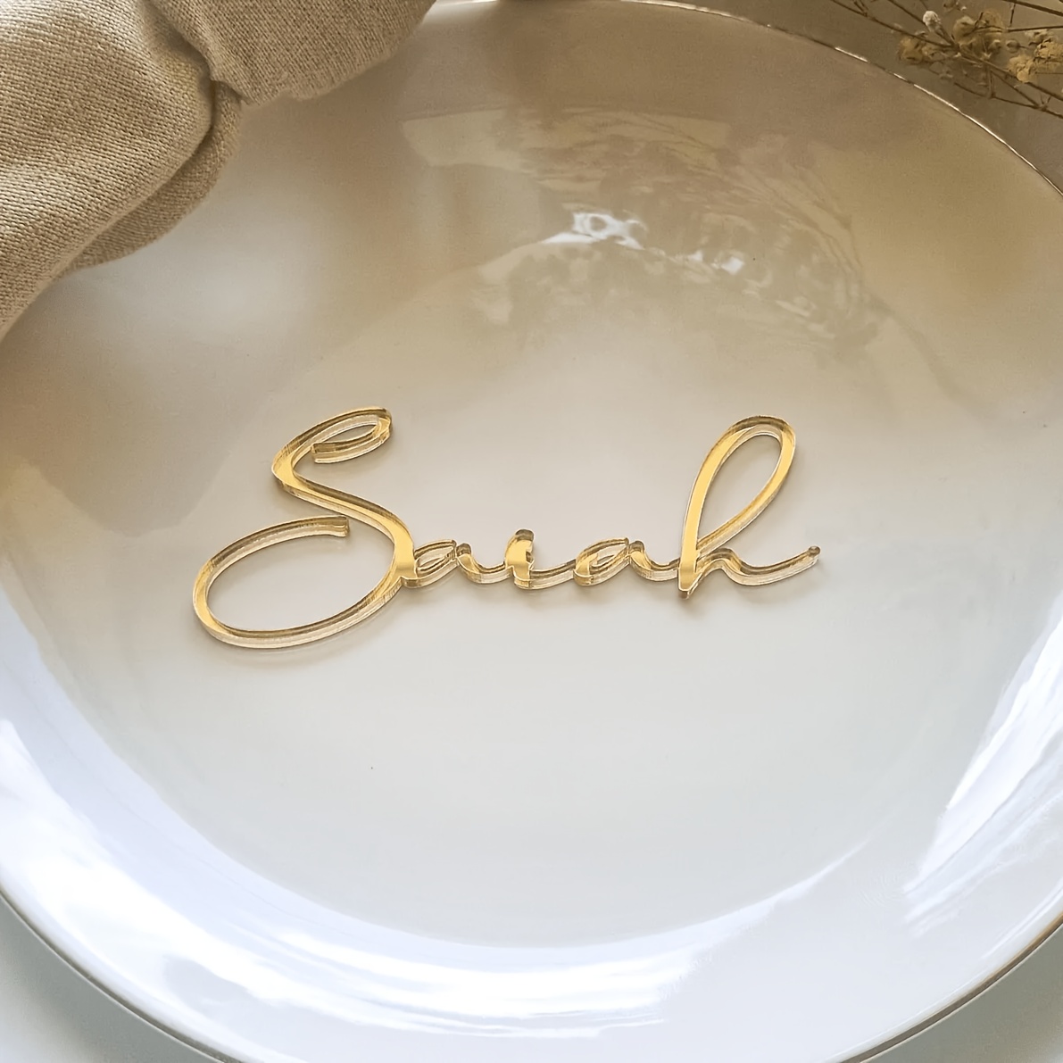 TEMU Cartellino Posto Matrimonio Specchio Acrilico | Personalizzati | al Laser | Decorazioni Eleganti per Tavolo Matrimonio