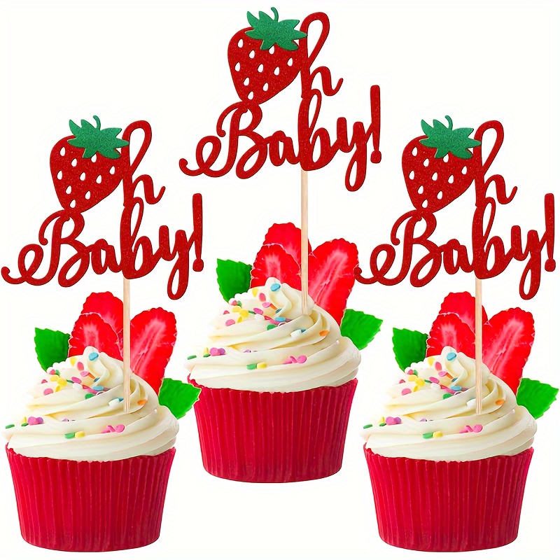 40 Stück Rosa Baby-Overalls Cupcake-Topper Für Babyshower & Mädchengeburtstag