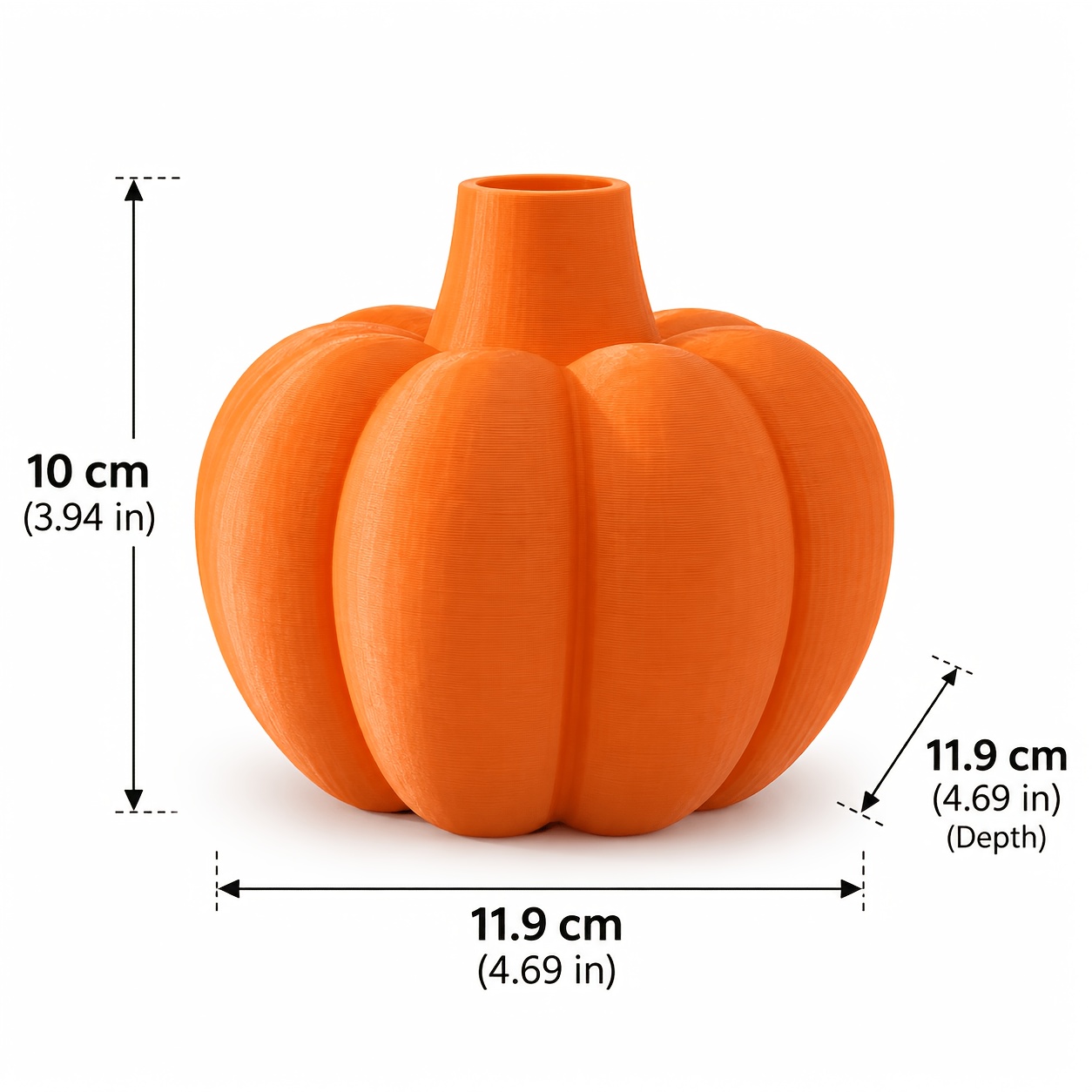 TEMU 1 pz Vaso per fiori a forma di zucca stampato in 3D, vaso decorativo scultoreo per autunnale per fiori freschi e secchi, centrotavola per feste