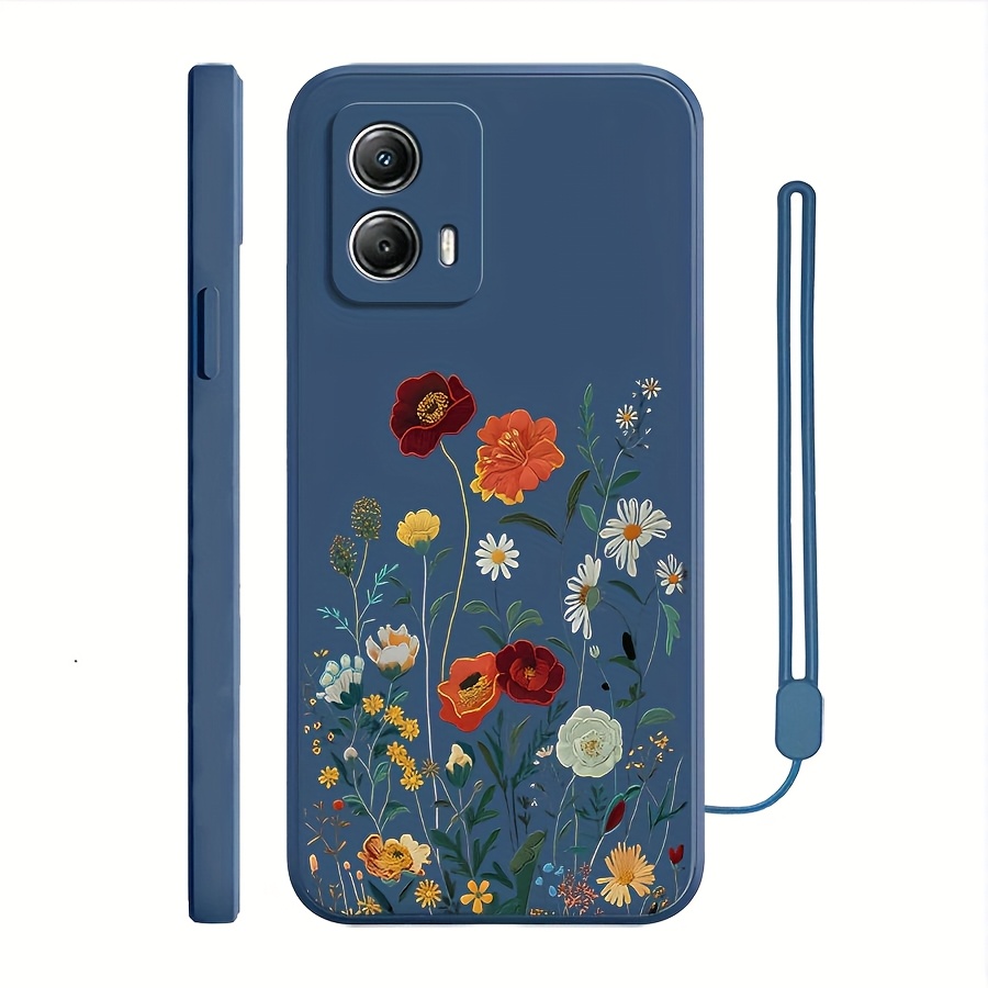 TEMU Phone Case - Blue Hand Drawn Design Phone Case For Motorola G04/ G54/ G84/ G60/ G72/ G71/ / G82/ G53/ G52/ G51/ G32/ G31/ G41/ G30/ G210/ G22/