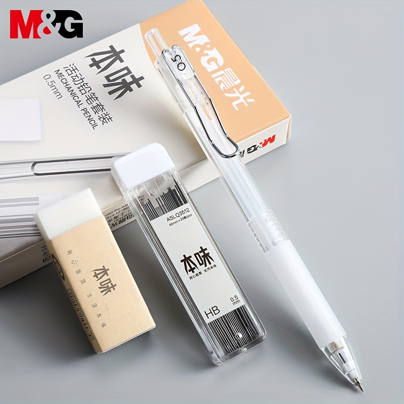 

M&g Mechanical Pencil, 0.5mm Hb With Pencil Lead And Eraser For Office Supplies, School Supplies, Drafting