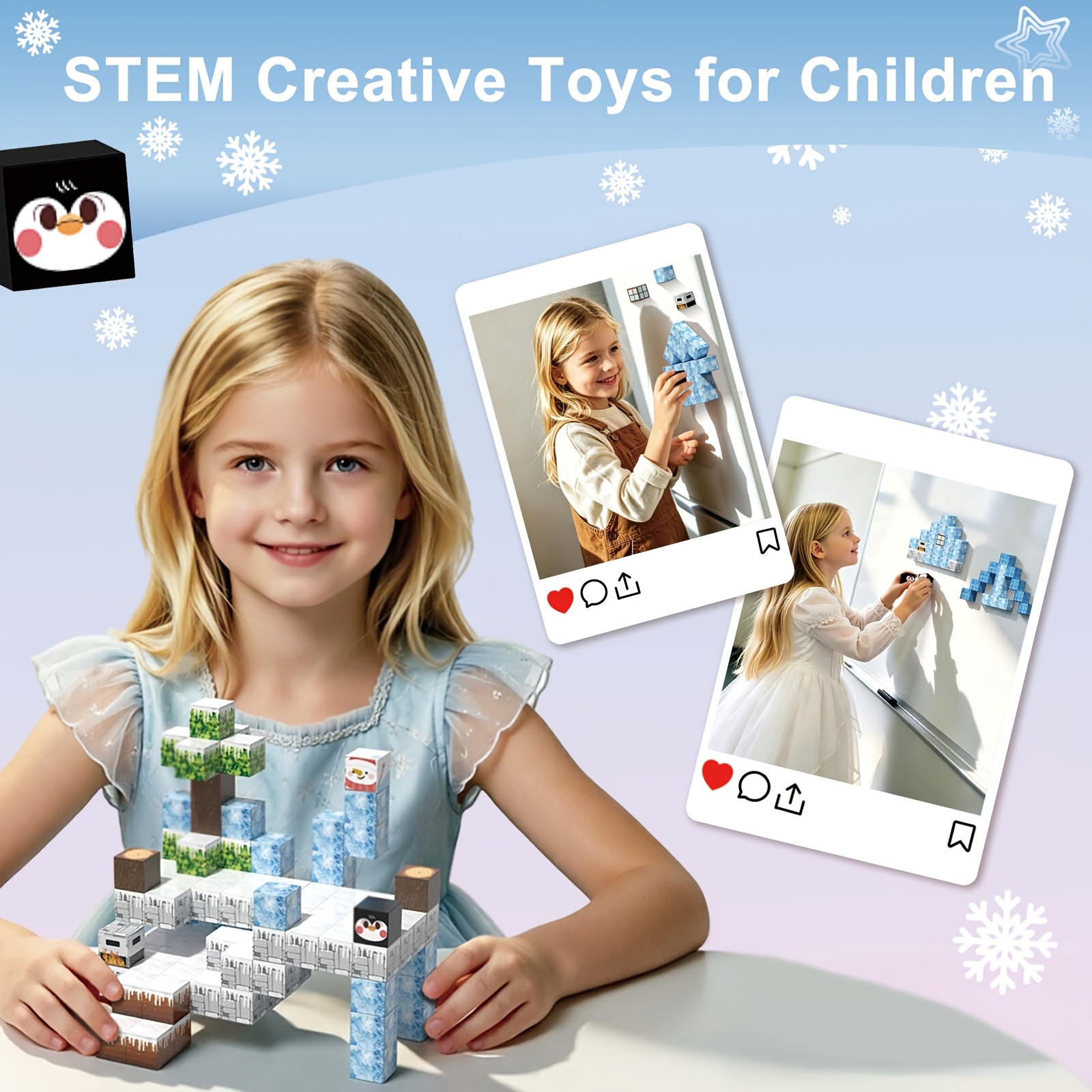 Educational Magnetic Building Block Set for Parent-Child Interaction