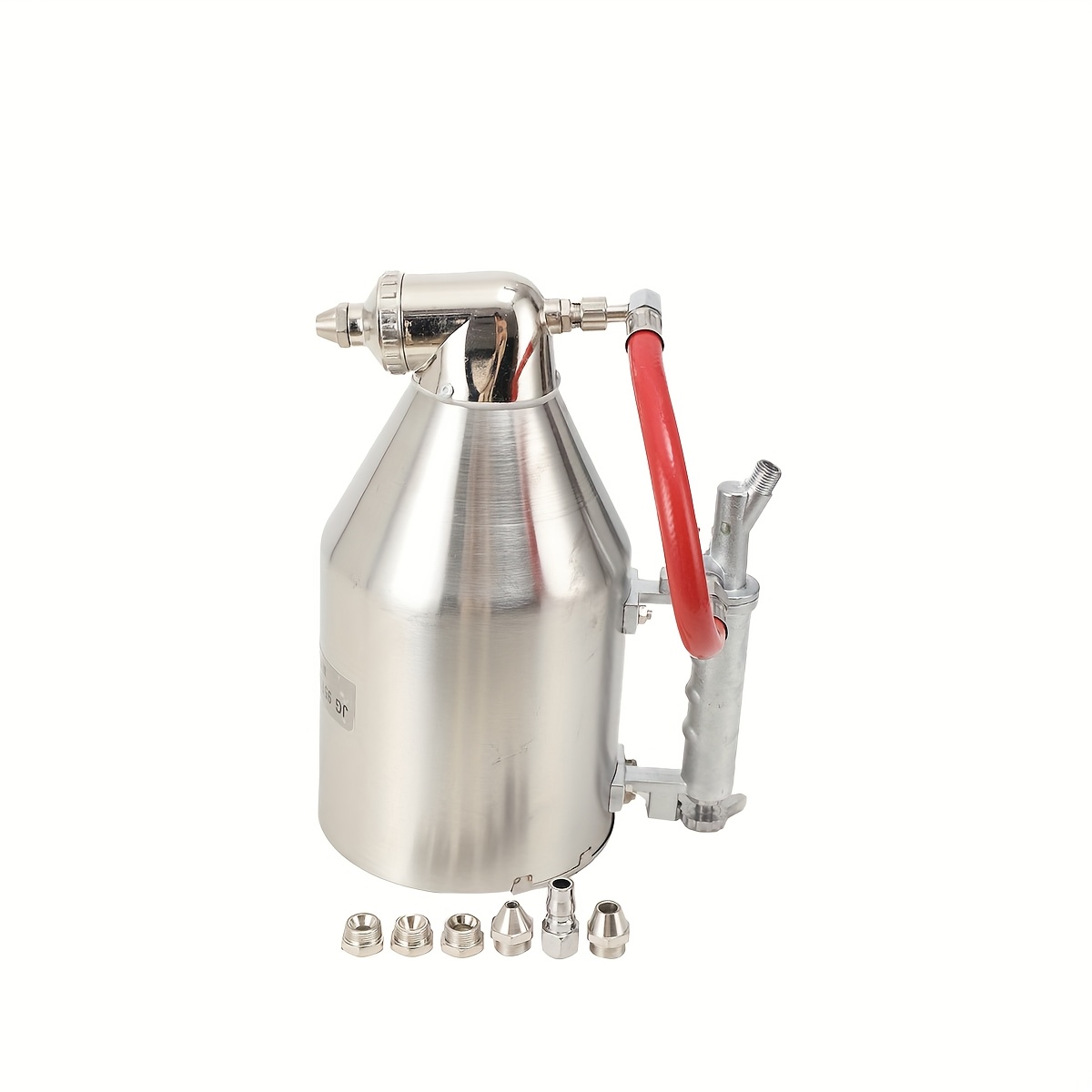 Stainless Mortar Spray Gun 3.5l, Pneumatic Funnel Gun Cleaning Gun With 3pcs Nozzles Air Hopper Feed Painting Gun Compressed Air Texture Paint Spray Gun For Ceiling Wall Render