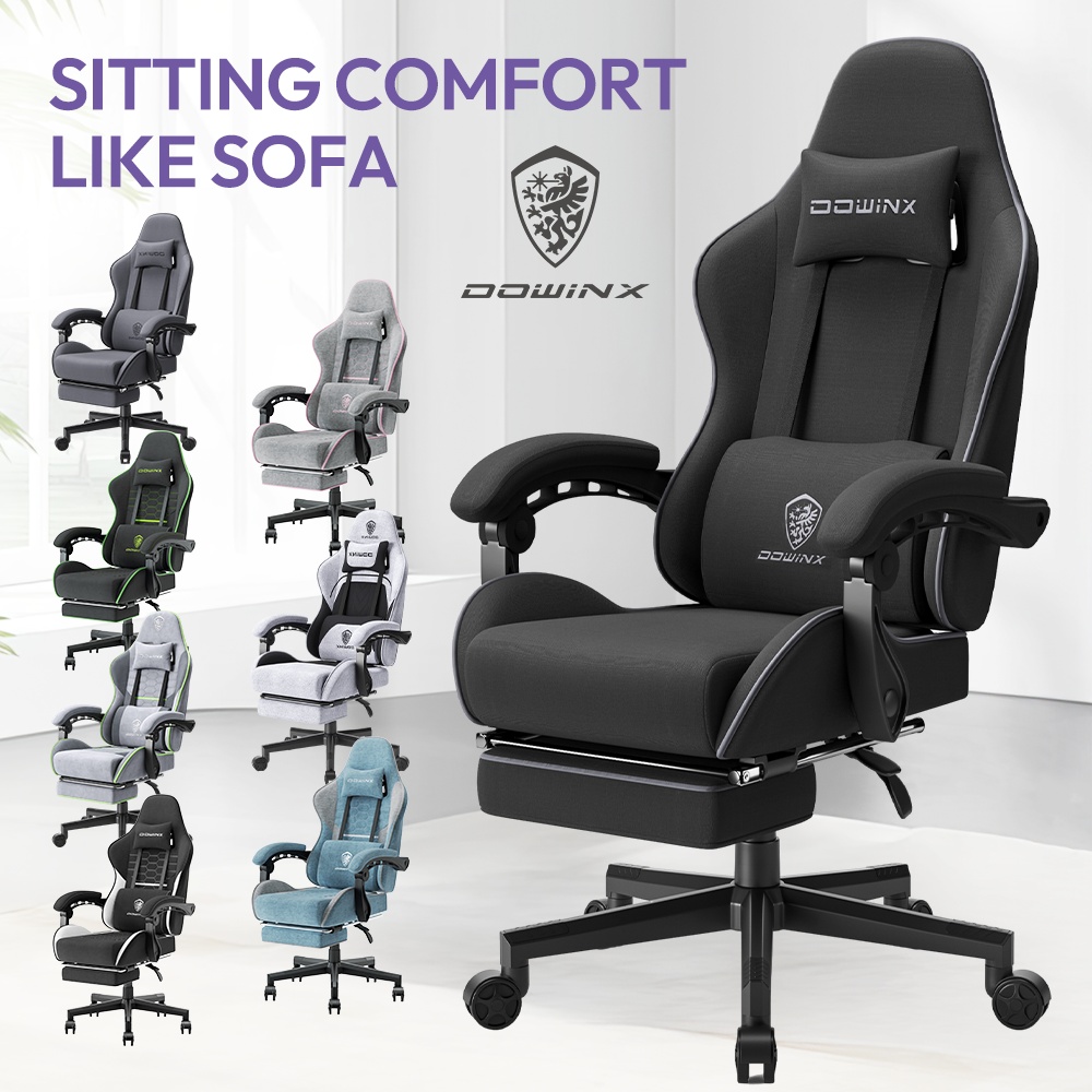 Ergonomische gamingstoel met hoge rugleuning en pocketvering