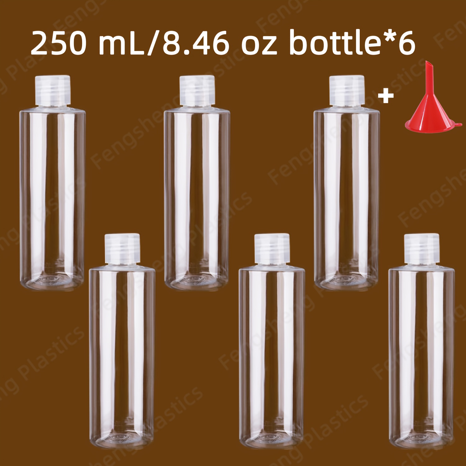 TEMU 6 & 12 Sets de Bouteilles Transparentes à Pression, Bouteilles Scellées, Bouteilles de Voyage à Coque, avec une Capacité de