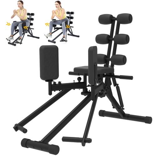3 in 1 hip and adductor machine compact trainer for inner and outer thighs back stretch and leg workouts at home for women
