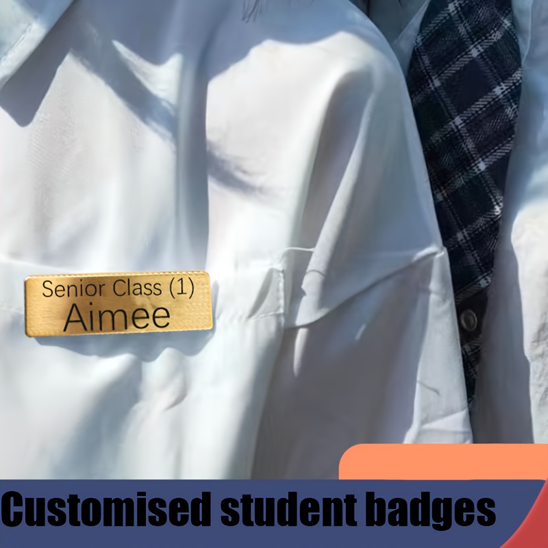 

Customizable Stainless Steel Name Badge - Personalized Laser Engraved Id Tag For Students And Professionals, And Stylish Design