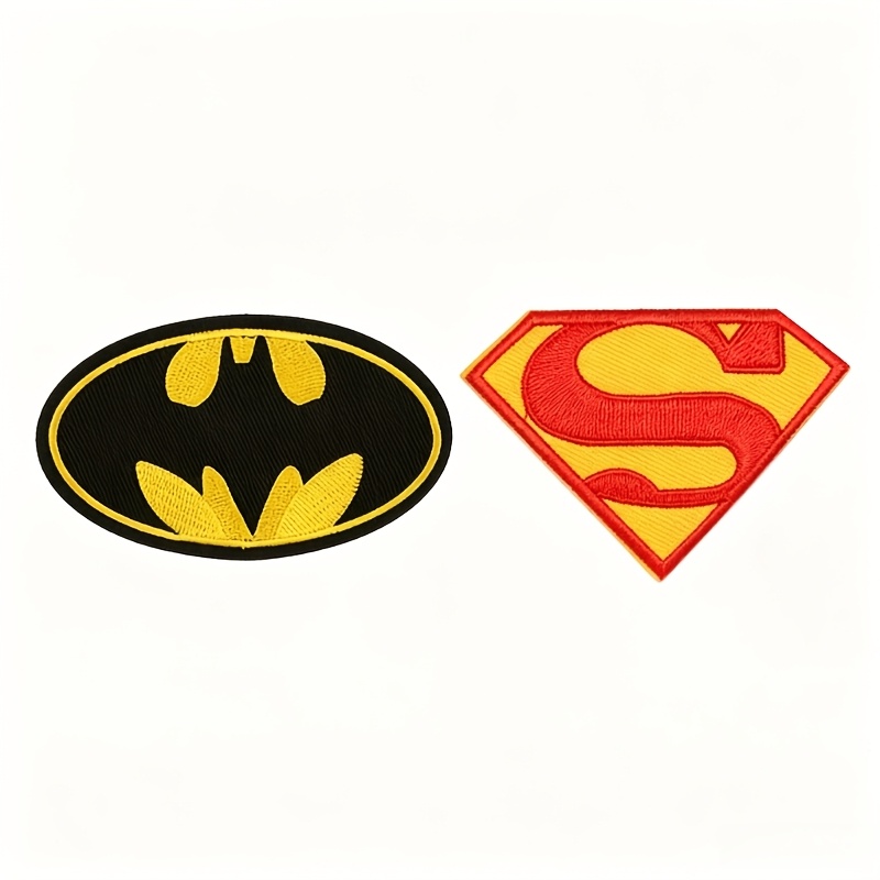 TEMU Warner . 2pcs Batman And Superman Sticker Props, Used To Cover Holes, With A Cool And Natural Superhero Design
