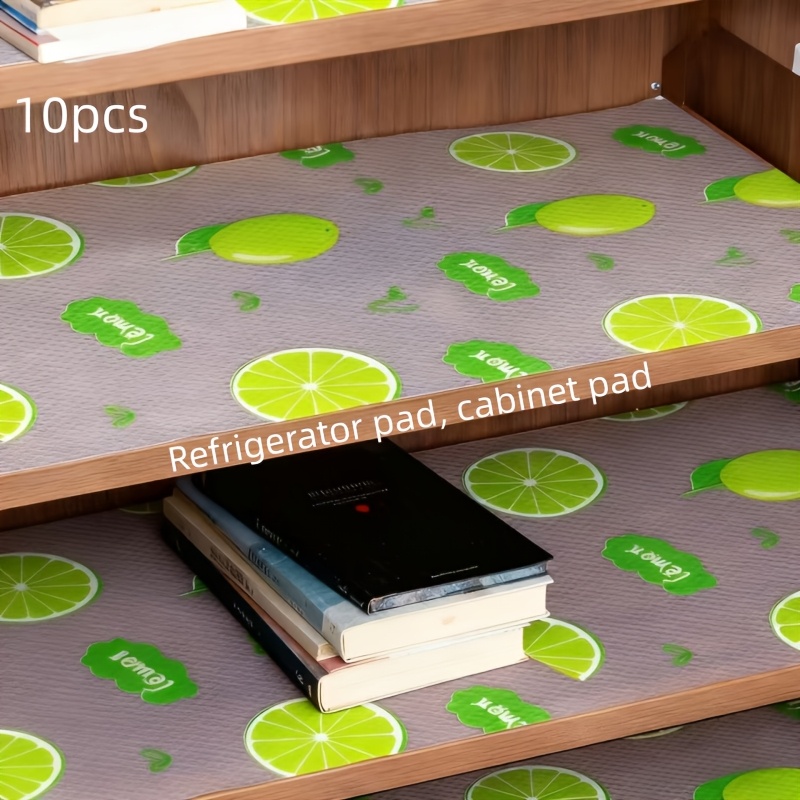 TEMU 5pcs/10pcs Premium Thickened Refrigerator Mats - Washable Kitchen Fridge Liners, Cabinet And Drawer Pads, Oil-resistant Mats. Easy To Clean -