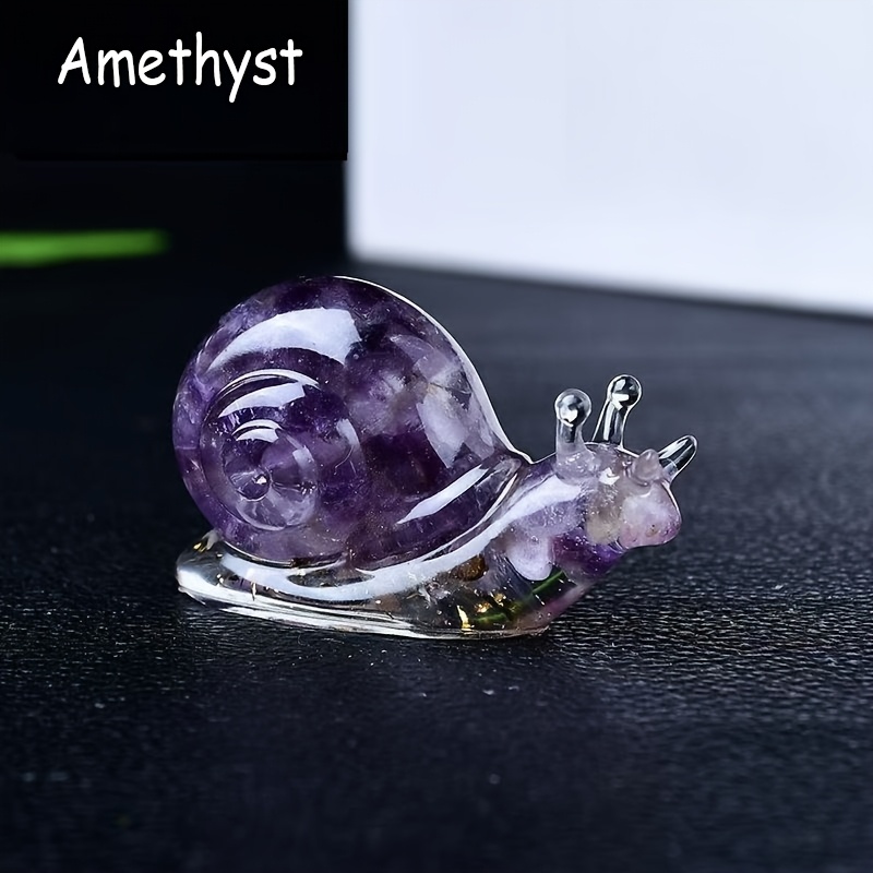 TEMU 2D Platte Kristallen Resin Slak, Handgemaakte Kristallen Resin , Kristallen Verzamelobject, Kristallen Cadeau, Kristallen Bureau Ornament