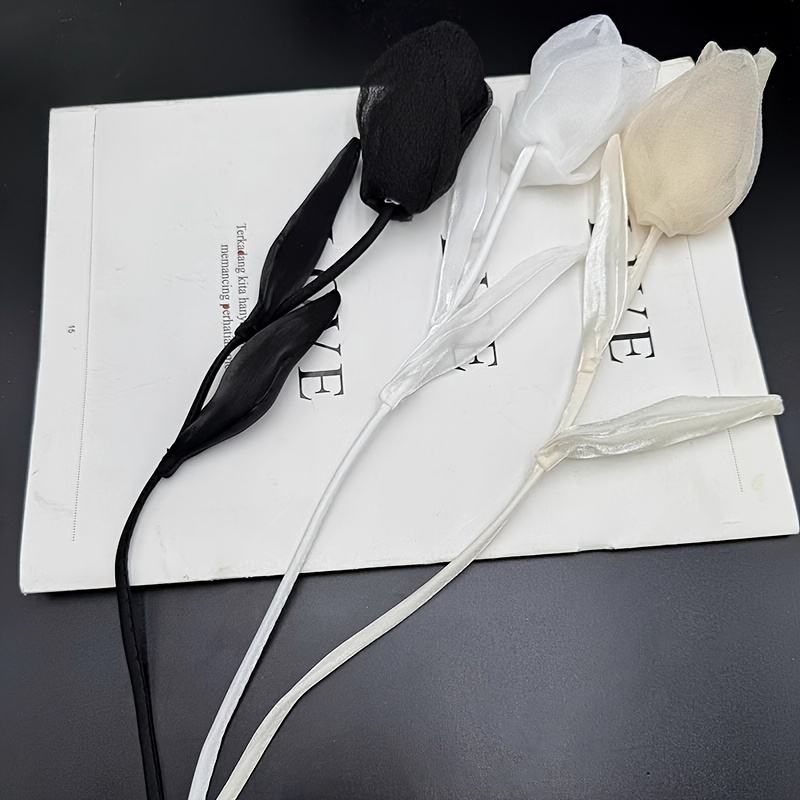 handmade tulip   used to decorate hats bags clothing handmade and is very suitable for valentines day gifts