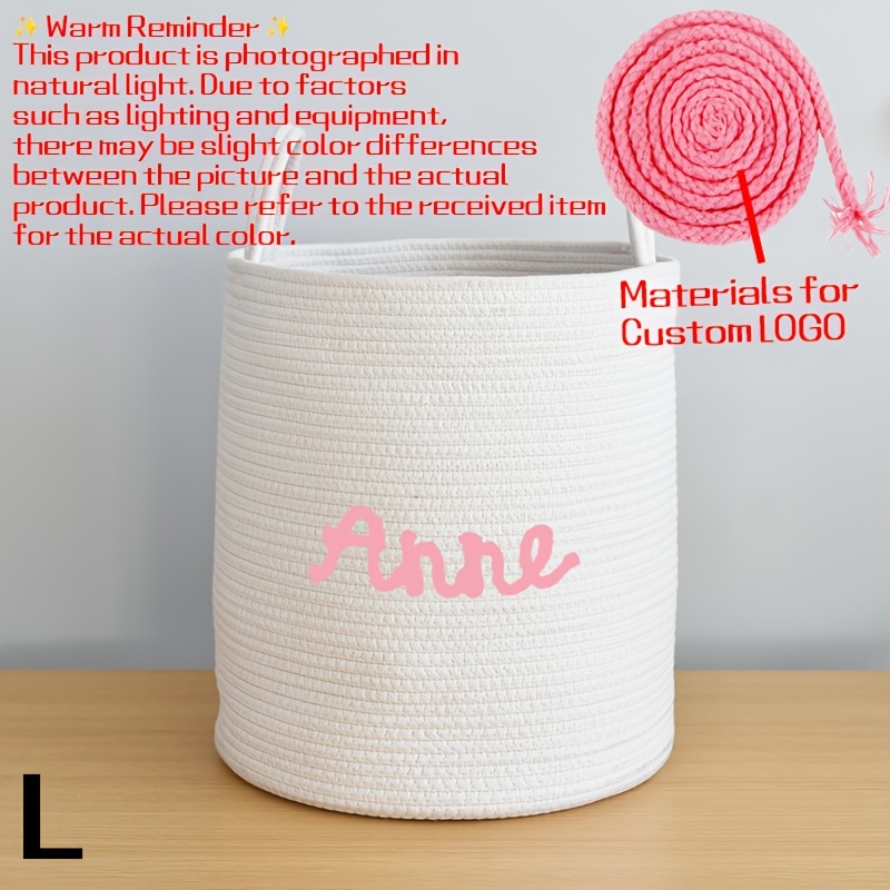 TEMU Panier de Rangement Personnalisable avec Poignée, Style Moderne et Durable pour Couvertures & Linge | Design Texturé | Bac Organisateur