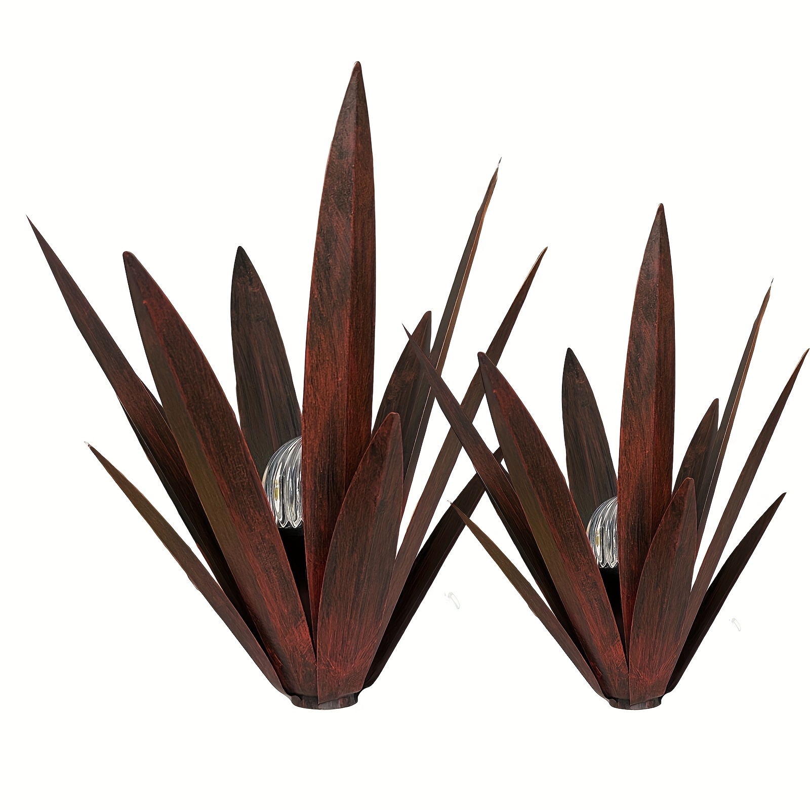 metal agave solar lawn lights plant home decoration - Temu