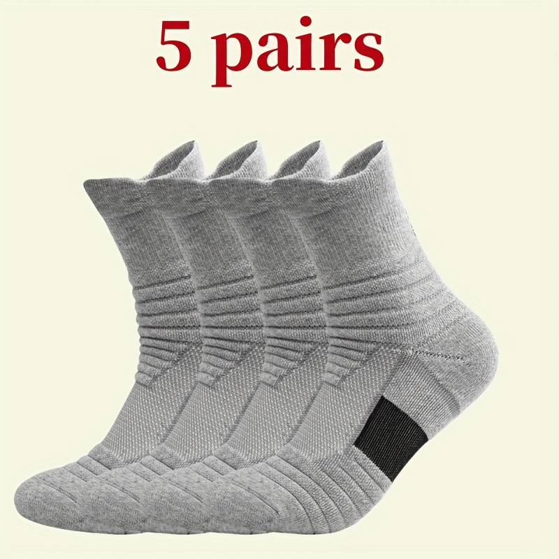 5 Pairs Moisture-Wicking Marathon Running Socks