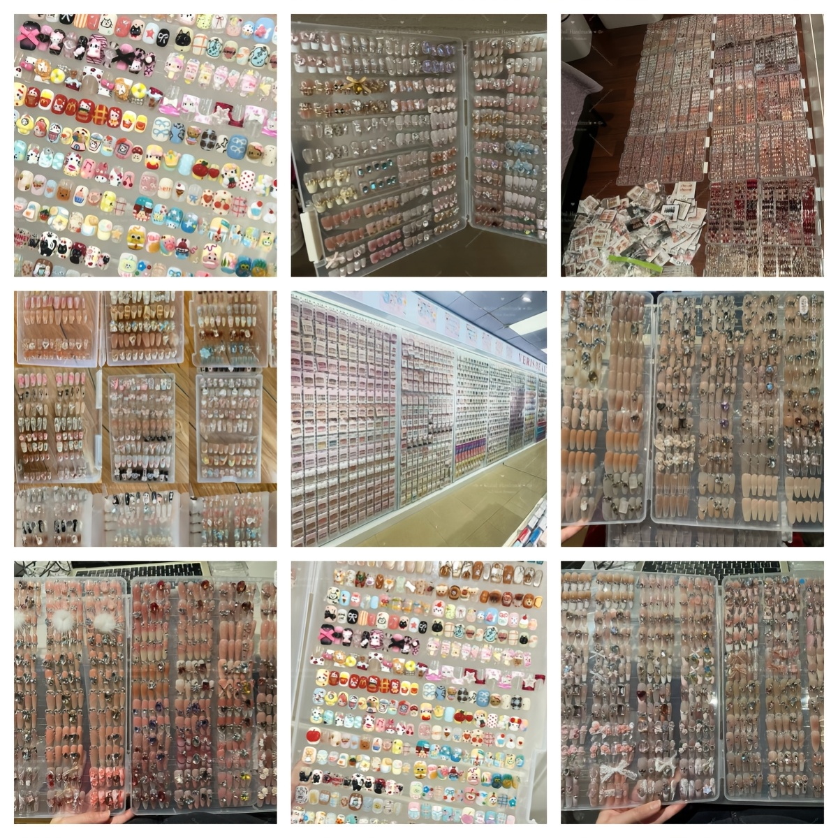 TEMU Set Of 96 Nail Art Pieces, Stylish Assorted Colors, , Durable Nail Shine, Color Nail Art, Artificial Nail Designs