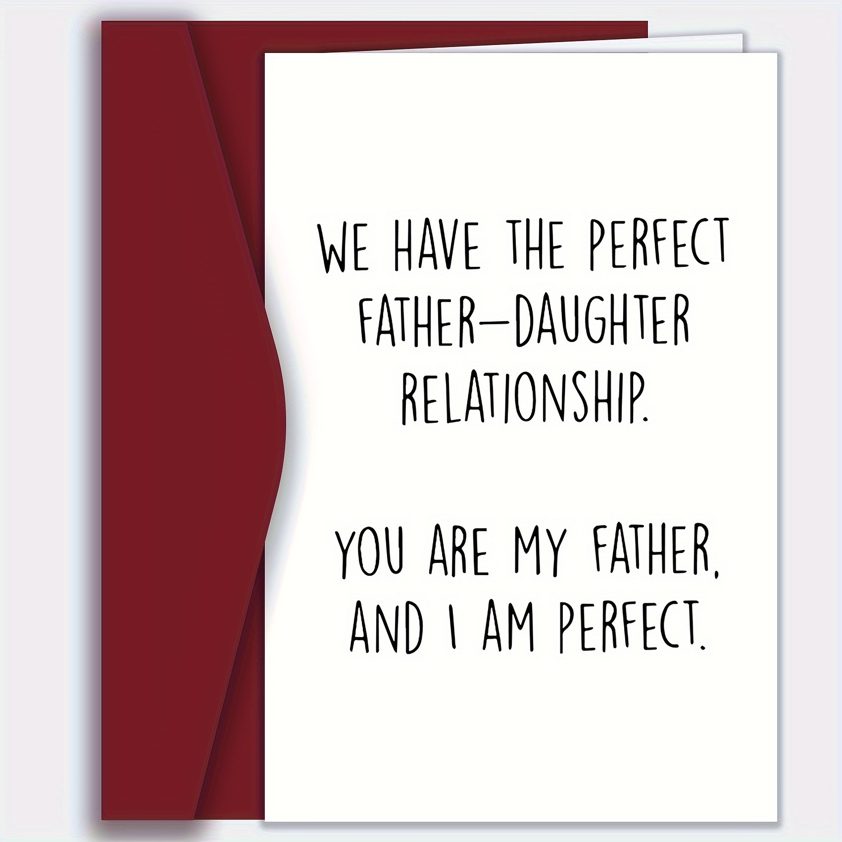 

Striped Pattern Father's Day And Birthday Greeting Card For Dad - Personalized Alphabet Theme With Humorous Message, Pack Of 1