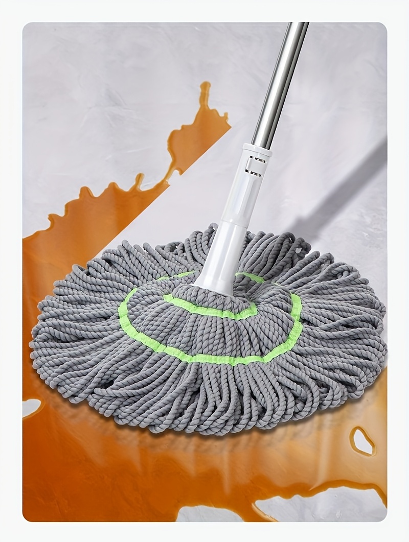 1  functional hands free mop with self wringing technology metal plastic spin mop for living room bedroom toilet kitchen and floor   details 1