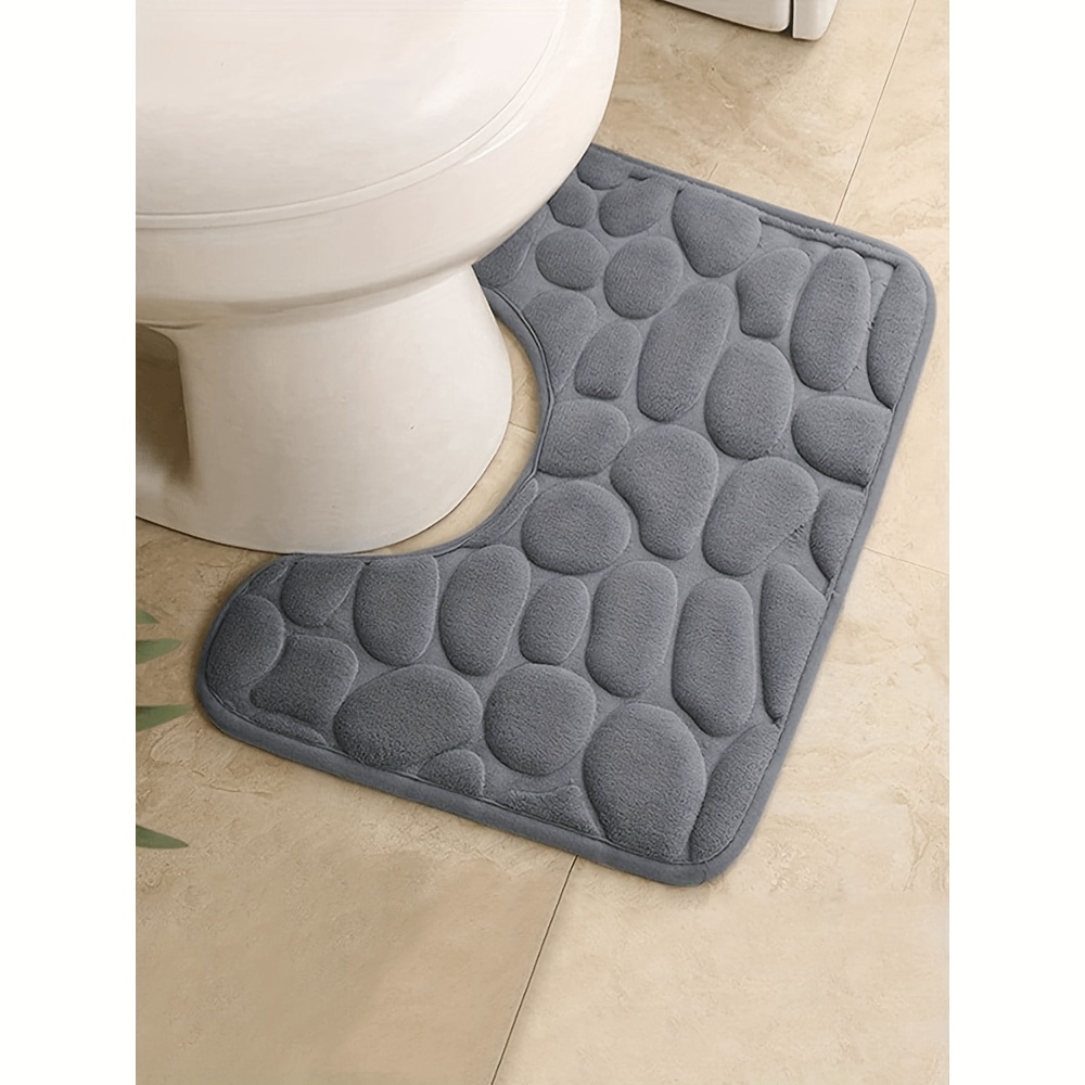 Bathroom Mat U-shaped Rug Pad Absorbent Non-slip Mat