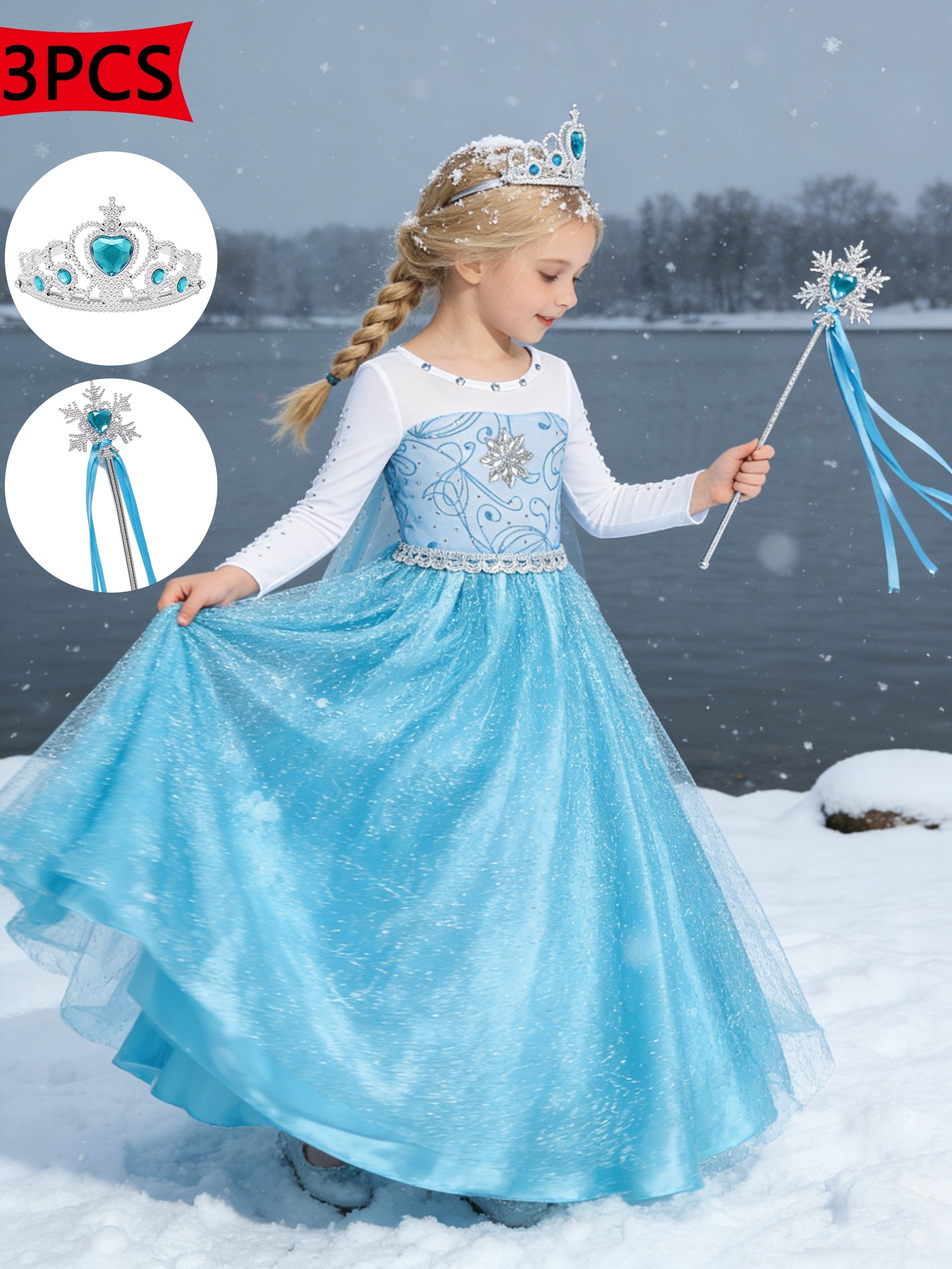 ice queen dress sold on Temu Japan