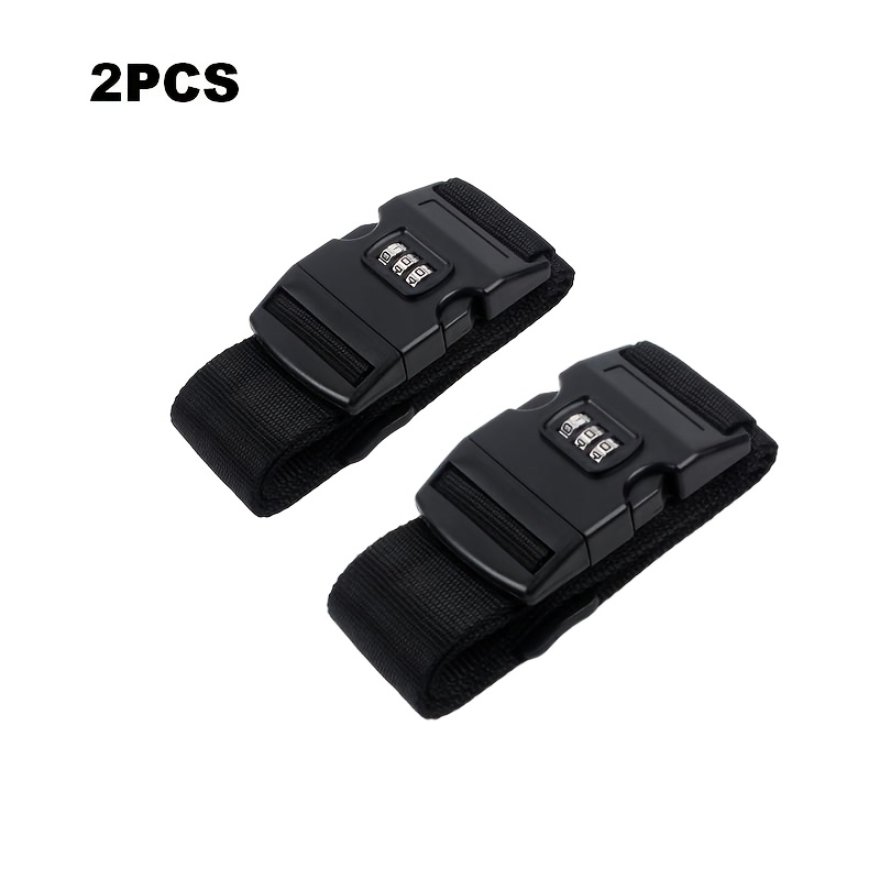 TEMU Sangle de sécurité pour bagages avec cadenas à combinaison 3 chiffres, 3/2/1 pièce