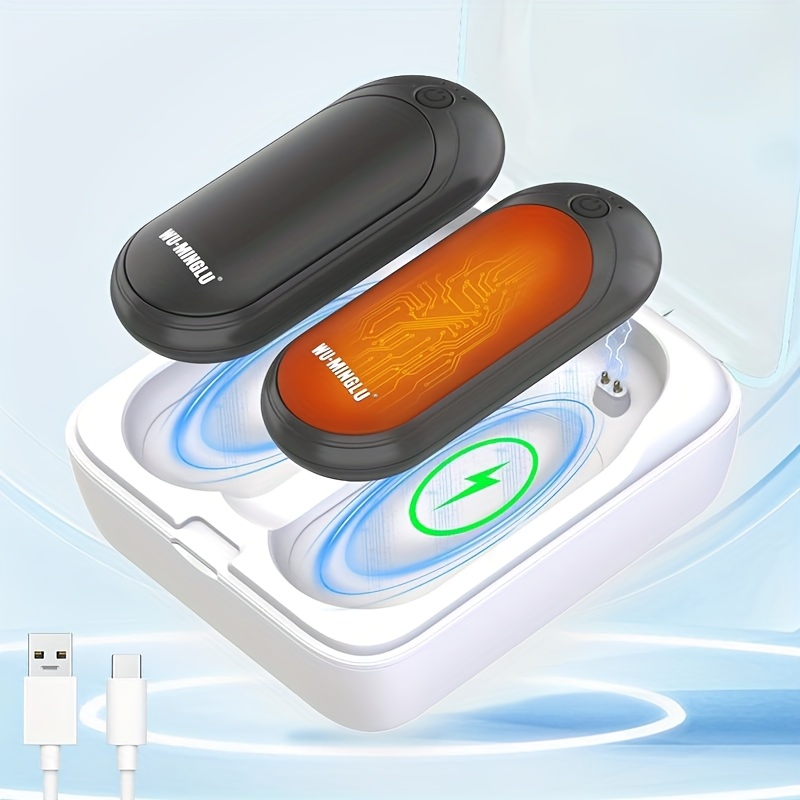 TEMU Hand Warmer, Double Sided Portable Warmer Reusable Up To 12 Hours, Pocket Hand Warmer, Christmas Gift For Ladies And Men, Without Battery