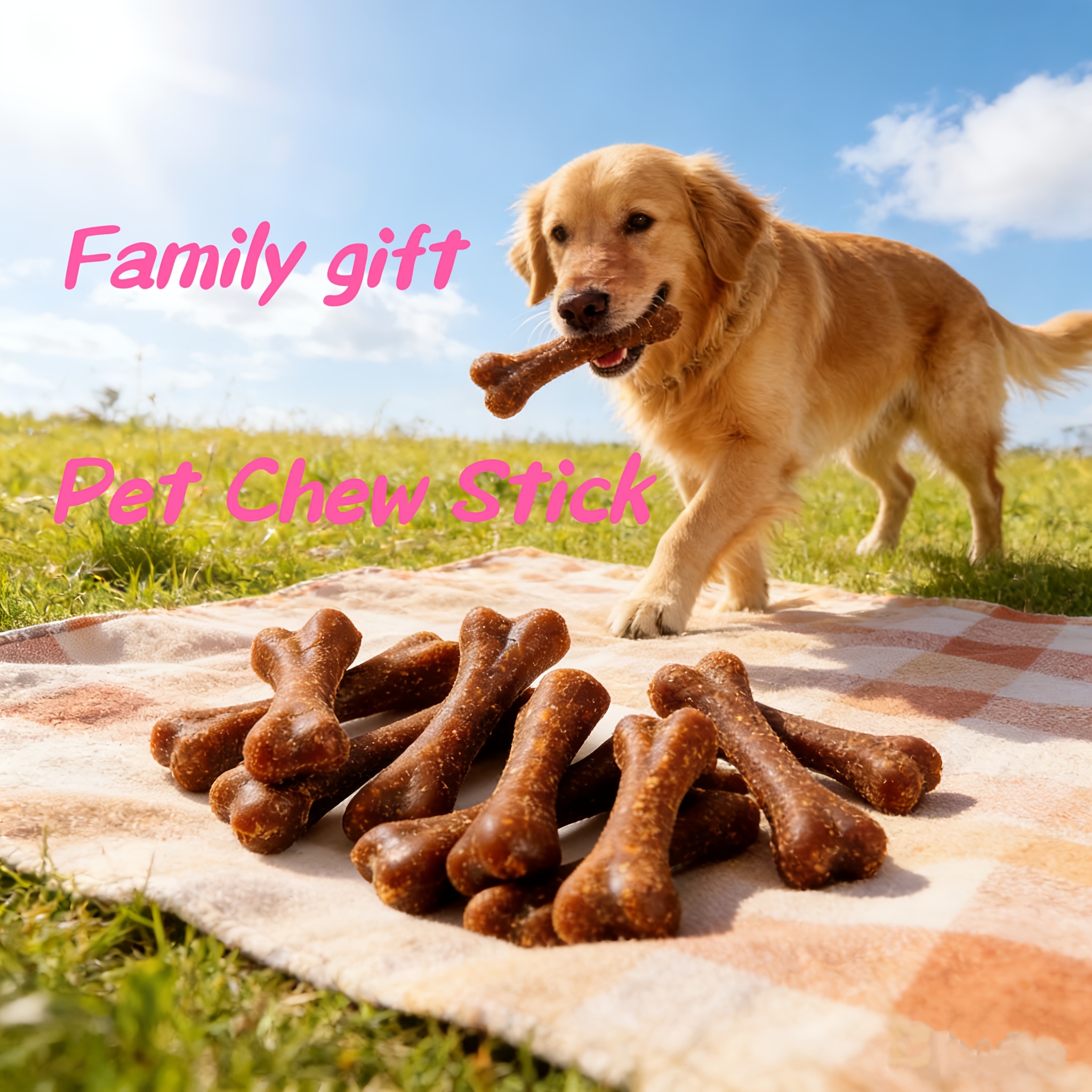 20pcs of Beef-Flavored Dog Chew Sticks - a Favorite Chew Toy for Dogs, Dental Sticks for Cleaning Teeth, Stress-Relief Toys Suitable for All Dogs, Healthy Chew Toys for Small Teeth, Made from Non-Toxic And Safe Polyethylene Material