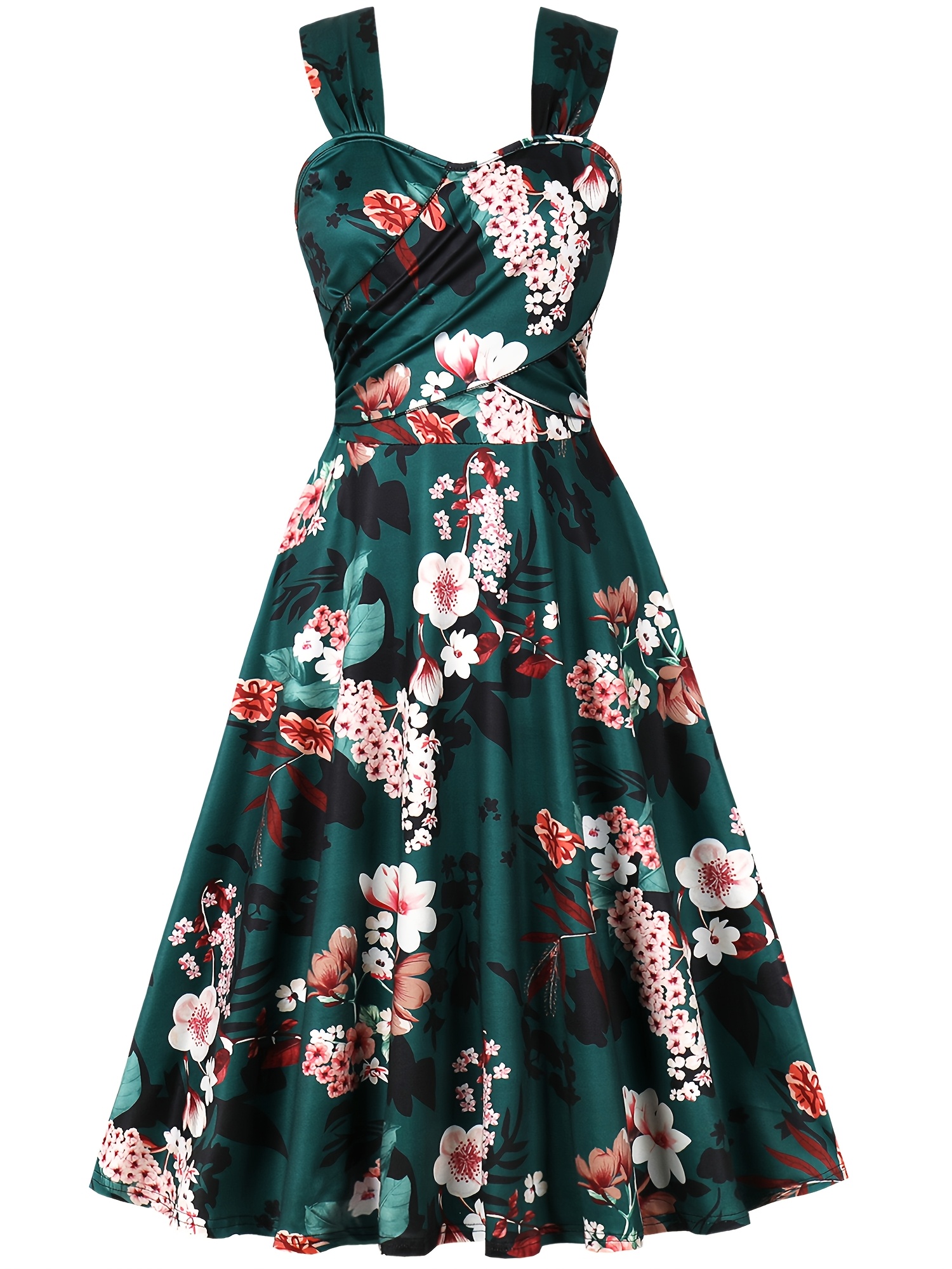 slim fit dress slacks Whitney Washed Satin Ruffled Smocked Bodice Midi Dress in Hunter Green   Shop Hearts