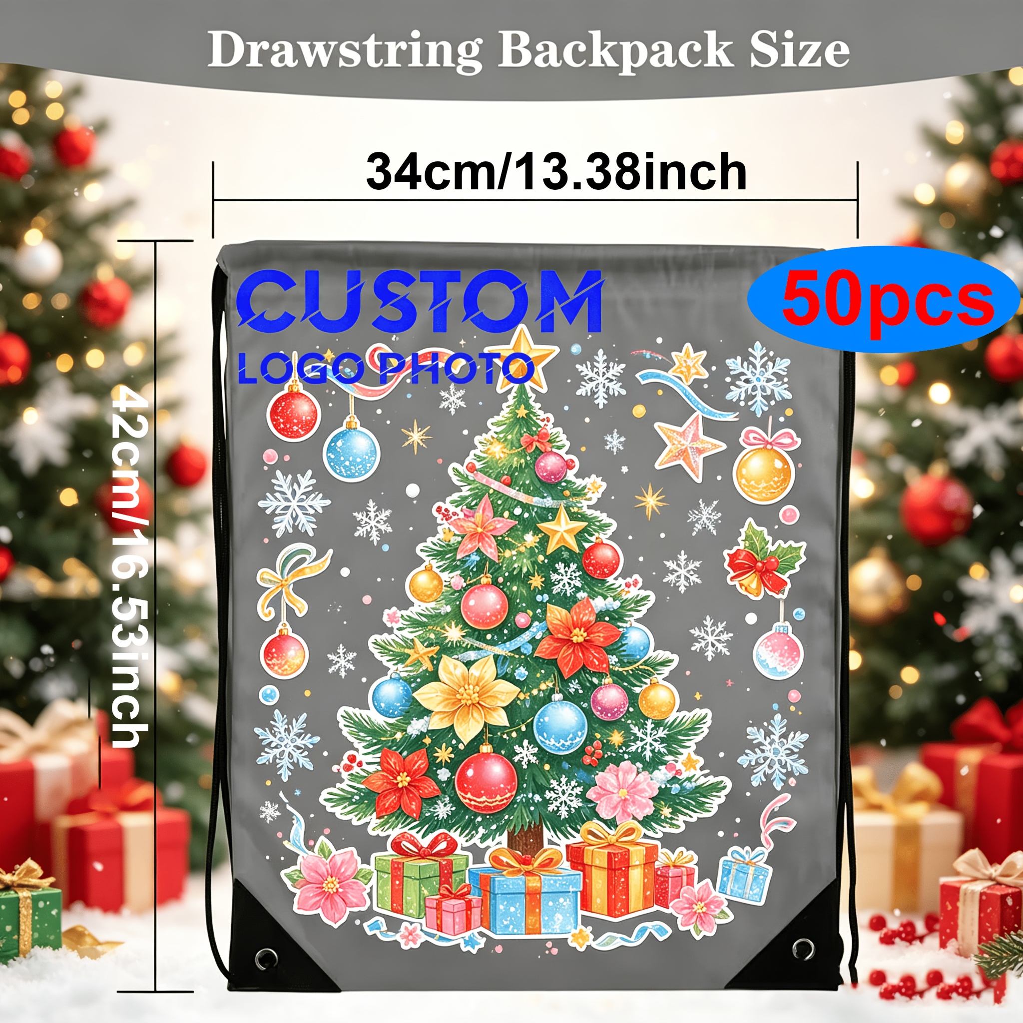 50pcs Customizable Climbing Rope Bags, Durable Polyester Material