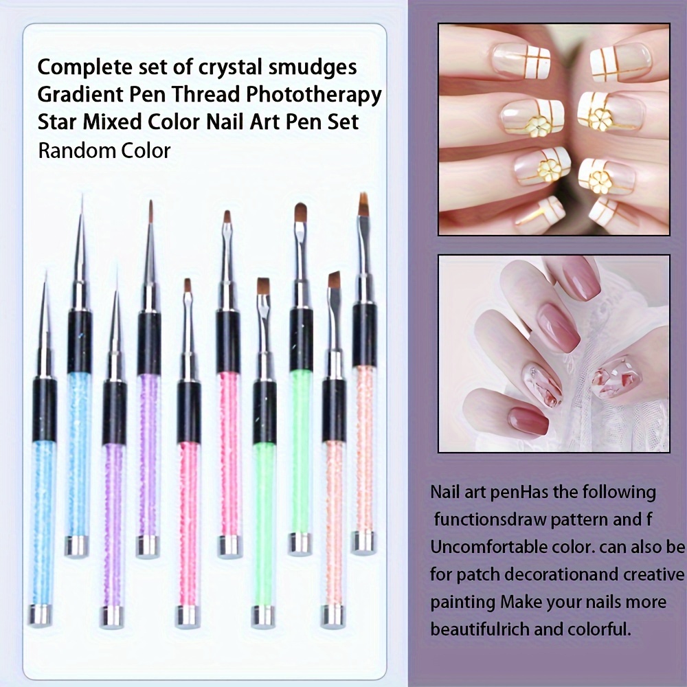 

Nail Art Brushes Set, Nail Art Design Tools, 3d Builder Nail Gel Brush, Professional Acrylic Nail Drawing Pen, Nail Art Brush For Salon At Home Manicure